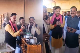 BJP MLA Sanjay Pathak made tea