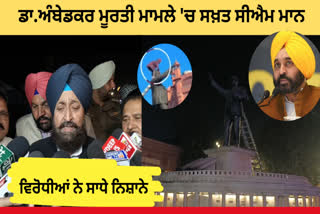 Congressmen Target state government over the destruction of Dr. Ambedkar's statue in Amritsar