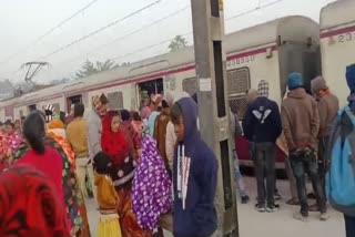 FIRE IN LOCAL TRAIN