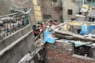 Building collapse in Delhi's Burari.