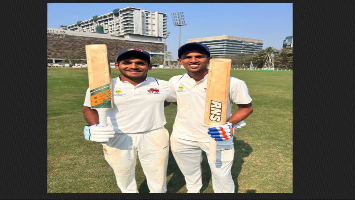 Ranji Trophy: Mumbai's Number 10 Tanush and 11 Tushar Slam Hundreds; Photo: Special Arrangement