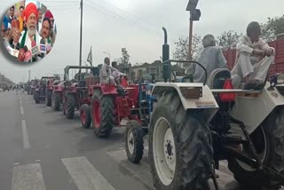 کسانوں کا ہائی وے پر زبردست احتجاج