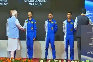 PM Modi Unveils Names Of Four Pilots Chosen For Gaganyaan Mission, Presents 'Astronaut Wings'