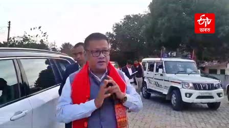 minister ranoj pegu visits diphu to have a conversation with bjp leaders regarding lok sabha elections