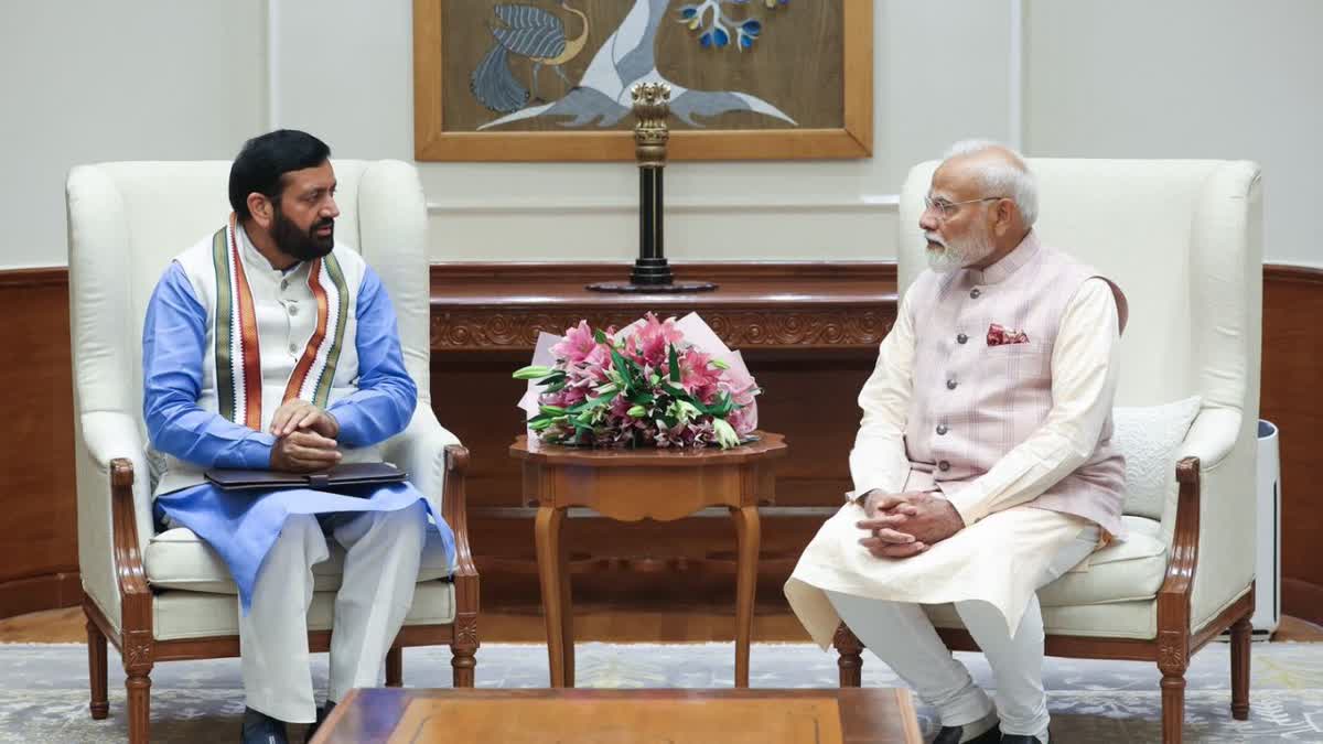 CM NAYAB SINGH SAINI MET PM MODI