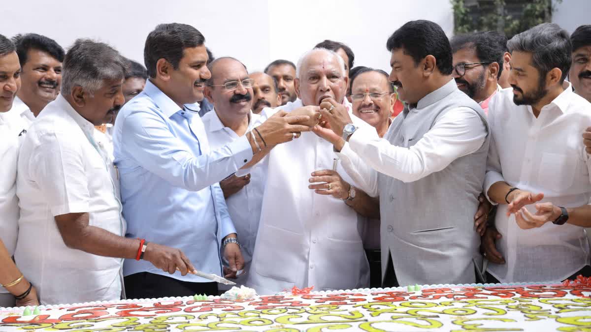 ಯಡಿಯೂರಪ್ಪ ಜನ್ಮ ದಿನಾಚರಣೆ, Yediyurappa birth day, bengaluru, ಬಿಎಸ್​ವೈ ಜನ್ಮ ದಿನಾಚರಣೆ