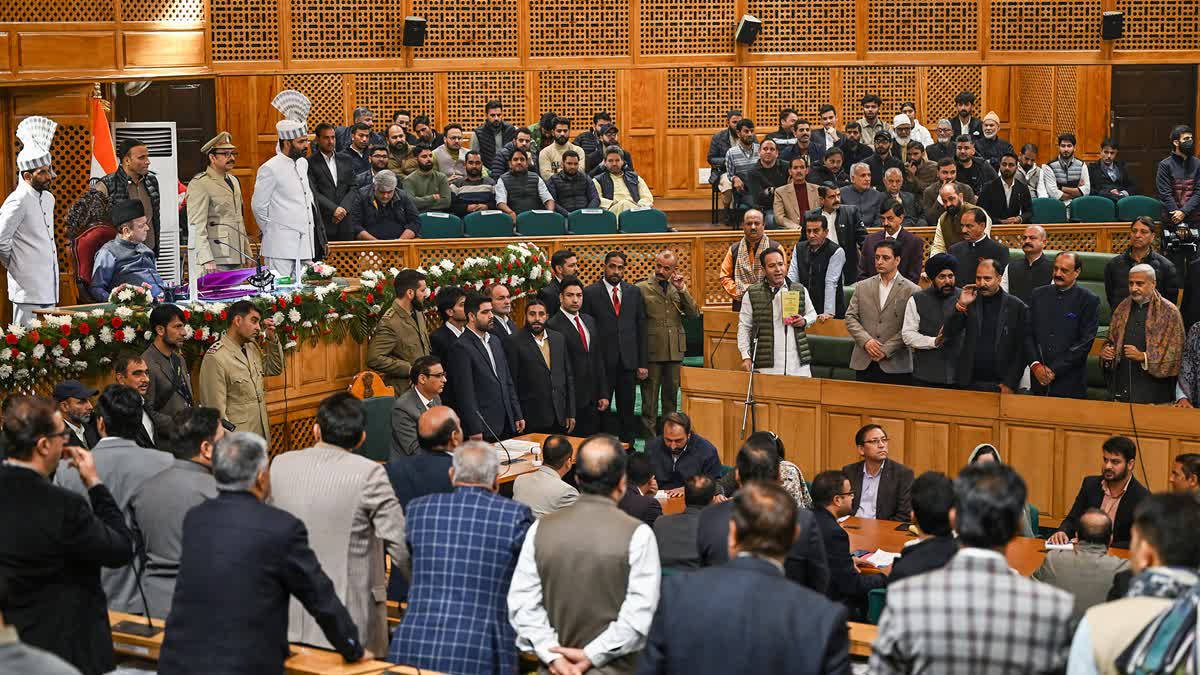 A view of Jammu and Kashmir assembly in Srinagar