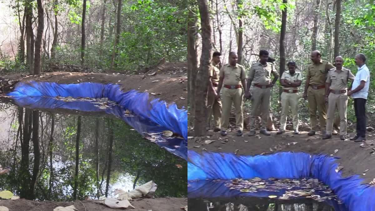 DRINKING WATER FOR WILD ANIMALS  വന്യജീവികള്‍ക്ക് ദാഹജലമൊരുക്കി  വേനല്‍ ചൂട് കനക്കുന്നു  കുടിവെള്ളമൊരുക്കി വനം വകുപ്പ്