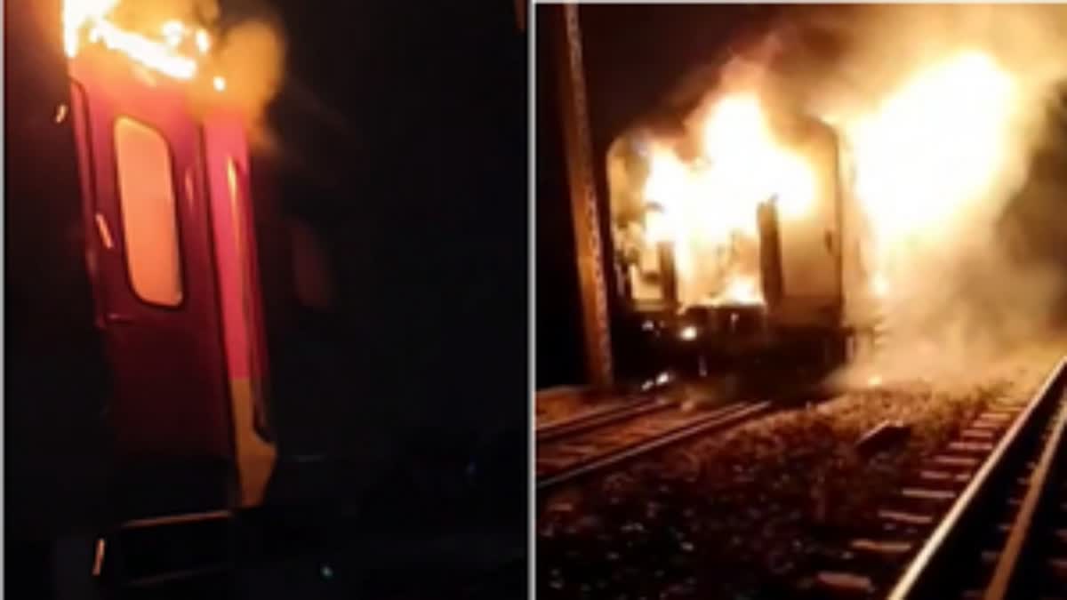 Fire incident in train