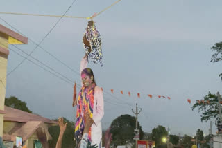 Barkagaon MLA Amba Prasad played Holi in her native village Pahara