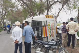 A road accident occurred in Ferozepur's Jira area, a terrible collision between a bus and a car