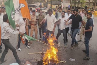 CONGRESS PROTESTS IN DURG