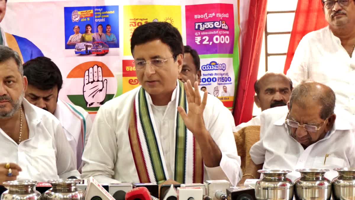 Congress in-charge Randeep Singh Surjewala spoke.