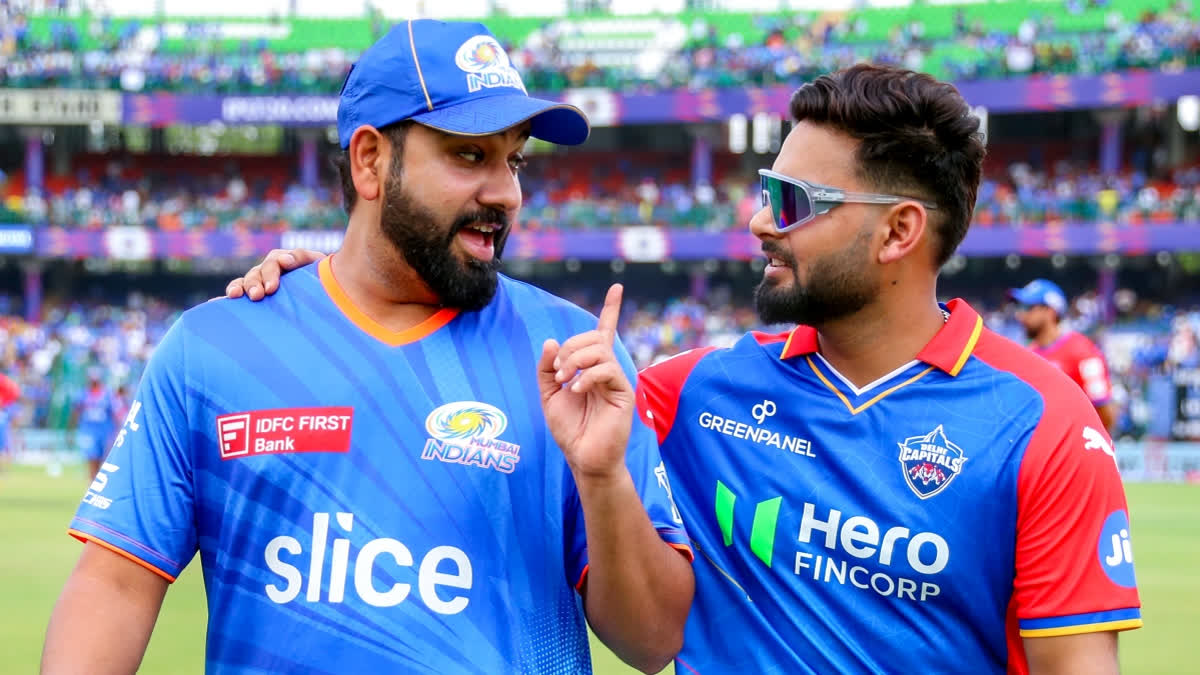 Rohit Sharma and Rishabh Pant shared a candid moment during the IPL fixture.