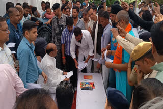 Speaker Om Birla listening to the problems of the public at Bundi Circuit House