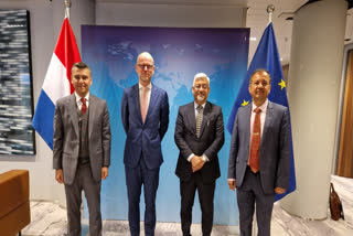 Commerce Secretary Sunil Barthwal & Ambassador met DG Foreign Economic Relations Michiel Sweers in The Hague.