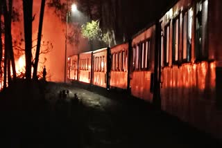 Forest Fire Around Kalka Shimla Rail Track