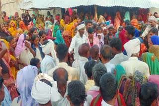 Locals at Barajetha village mourn the death of 12 people Killed in Shahjahanpur Accident in Uttar Pradesh, on Sunday May 26, 2024