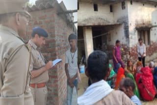 Police record statement of locals after inebriated man hacks elderly parents to death during sleep in Uttar Pradesh's Gorakhpur on Monday May 27, 2024