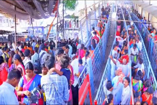 Huge Devotees in Vemulawada Temple