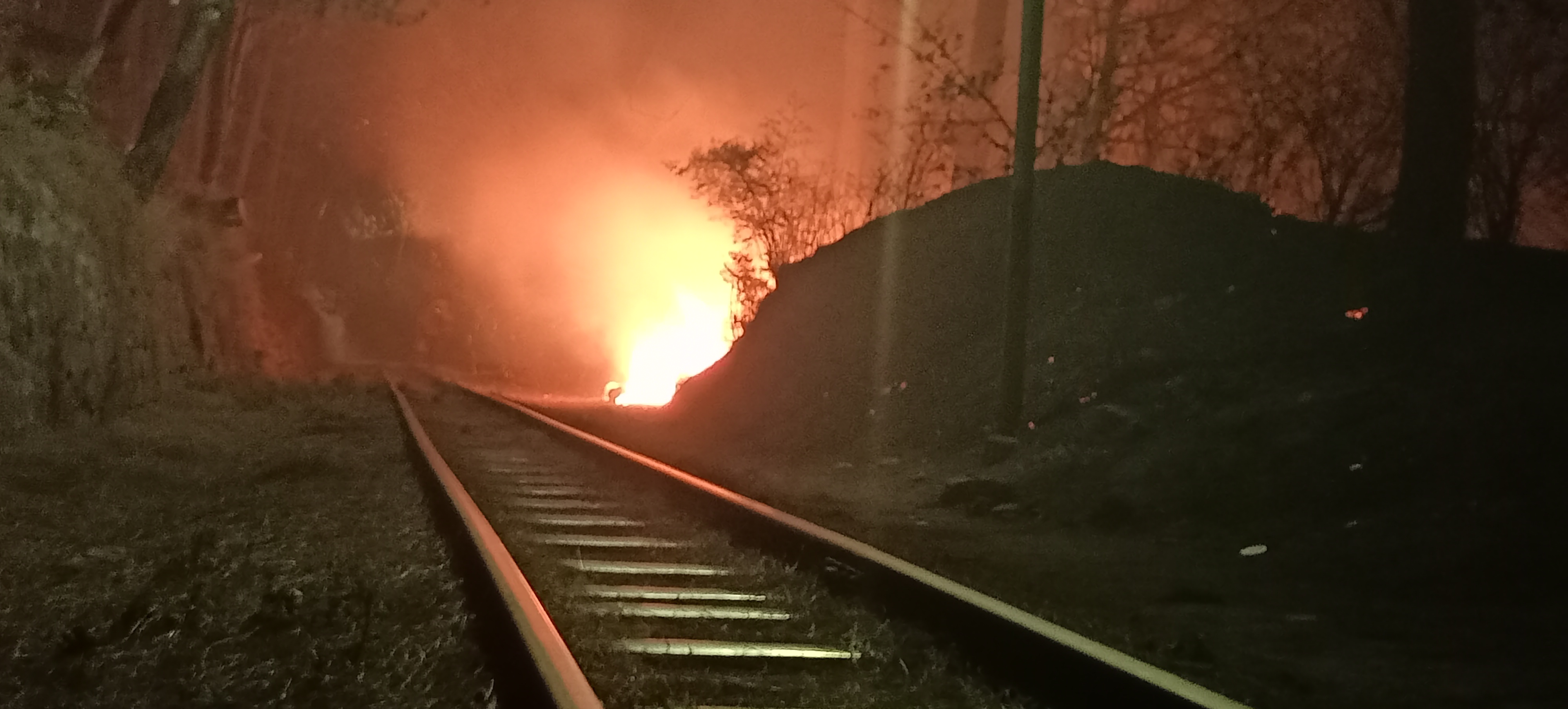 Forest Fire Around Kalka Shimla Rail Track