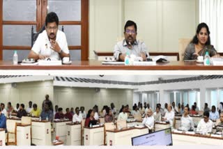 உதயநிதி ஸ்டாலின் தலைமையில் நடைபெற்ற ஆய்வுக் கூட்டம்t