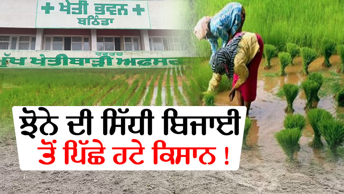 Direct sowing scheme of paddy, Bathinda