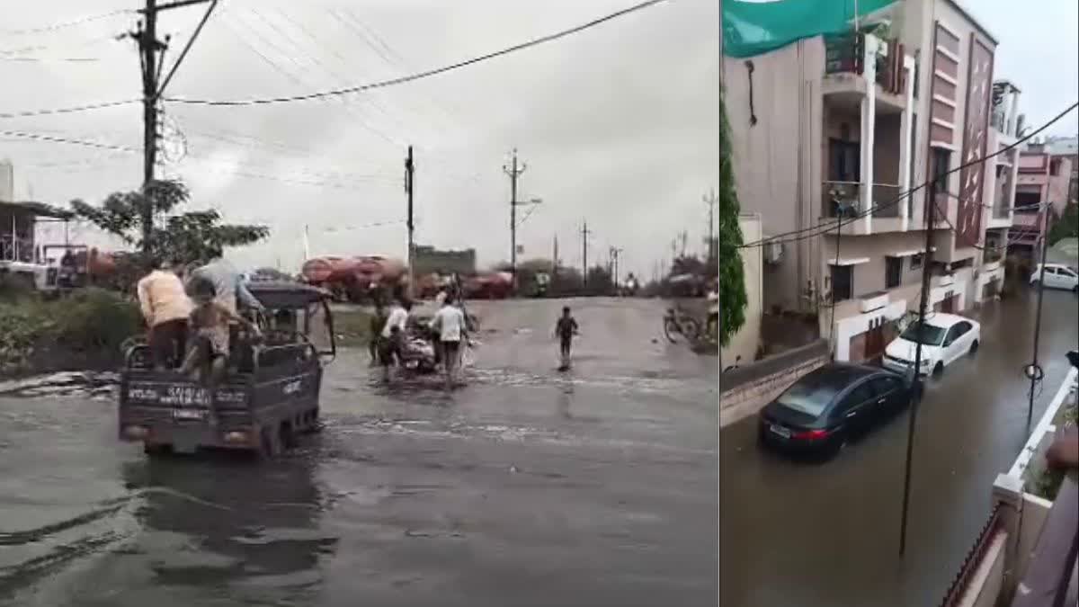 Raipur corporation exposed in first rain itself