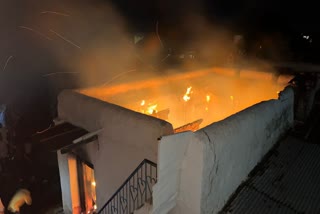 Home catches fire in Koppal
