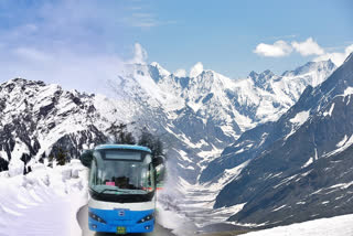 HRTC Electric Buses for Manali to Rohtang Pass.