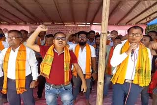 Tiwa protest over Constituency Delimitation 2023 in Morigaon