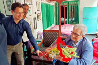 Amartya Sen in Santiniketan