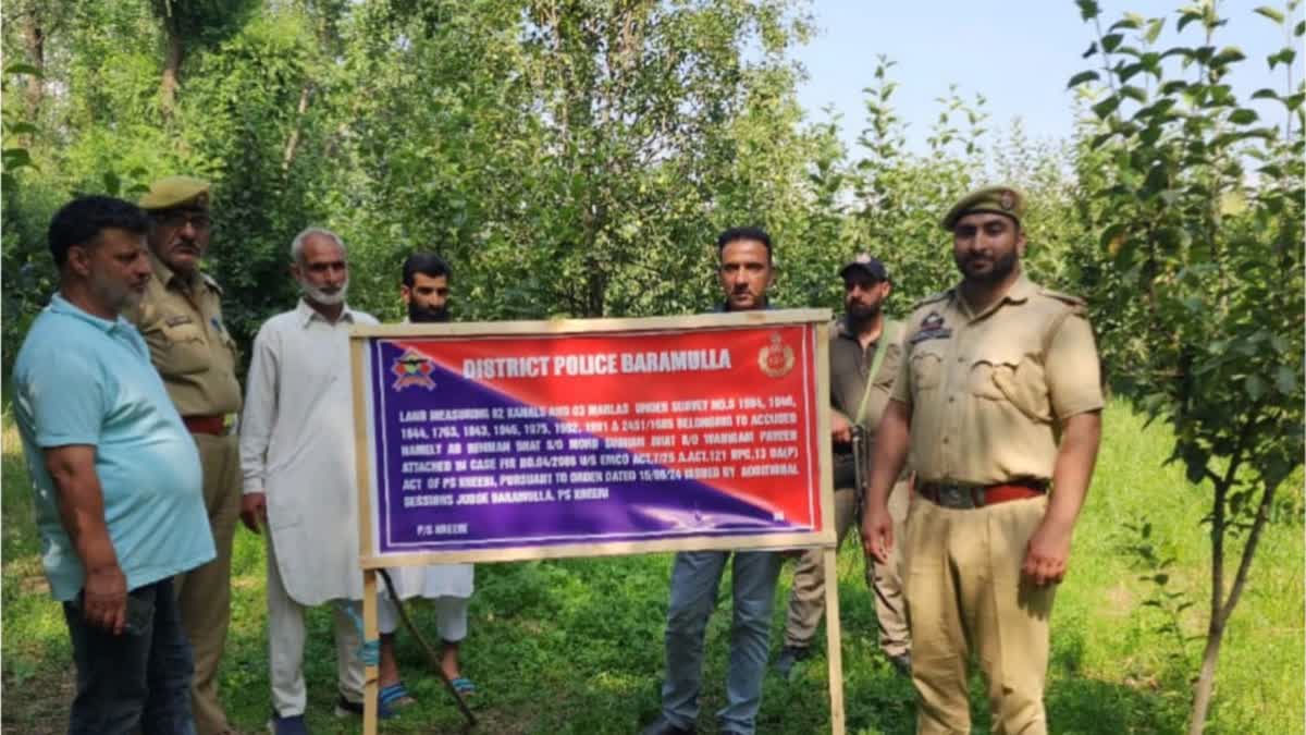 District Police Baramulla attaches property of five Pak based militant handlers