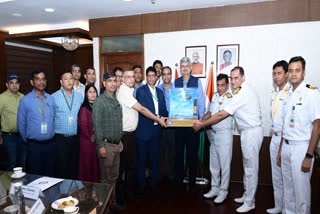 DRDO Hands Over Medium Range-Microwave Obscurant Chaff Rocket to Indian Navy at a ceremony in New Delhi on Wednesday June 26, 2024