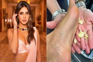 Priyanka Chopra rubs garlic on foot on The Bluff set actress explains benefits Watch