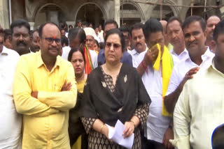 MLA Aditi Vijayalakshmi Gajapathi Raju Visit YCP Party Office