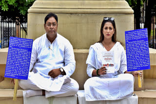 TMC MLAs Sayantika Banerjee (Right) and Rayat Hossain