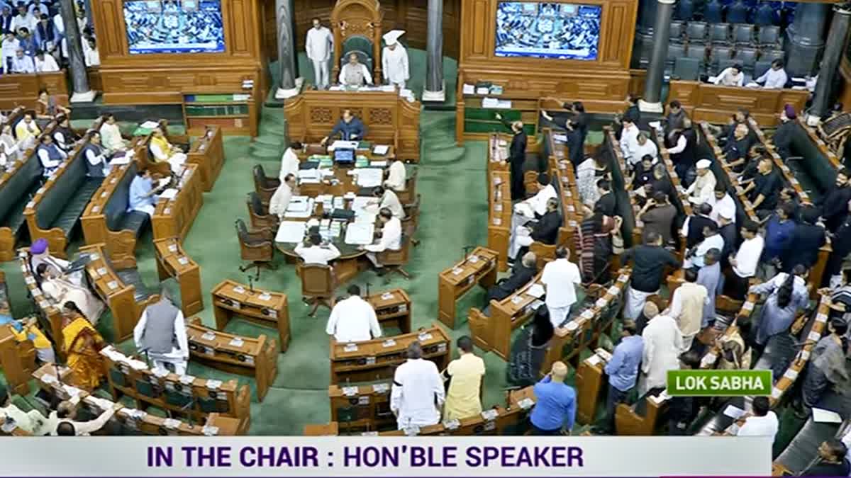 Lok Sabha proceedings were adjourned till 2 pm following protests by opposition MPs on Manipur issue within minutes into the resumption of session on day 6, on Thursday. Lok Sabha Speaker Om Birla appealed to the members to let the House function in vain. He pointed out that the entire world can see their behaviour.