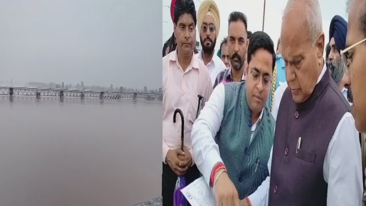 In Kapurthala, the Governor of Punjab visited the flood affected area