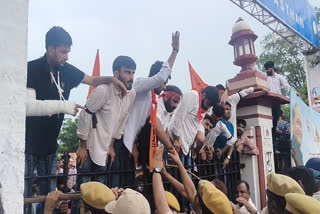 ABVP protest in Rajasthan university