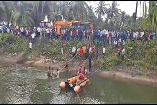 Car fell into the VC canal