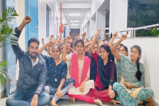 Nannaya University students protest