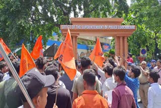 ABVP Workers Agitation