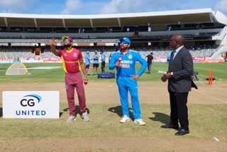 India West Indies ODI  India West Indies ODI Latest News  Latest News  India wins toss against West Indies  West Indies  India  Mukesh Kumar  മുകേഷ് കുമാറിന് ഏകദിനത്തിലും അരങ്ങേറ്റം  ടോസ് ഇന്ത്യയ്ക്ക്  വിൻഡീസിന് ആദ്യ ബാറ്റിങ്  ഇന്ത്യ  വെസ്റ്റ് ഇൻഡീസ്  ഏകദിന പരമ്പര  ബ്രിഡ്‌ജ്ടൗണില്‍
