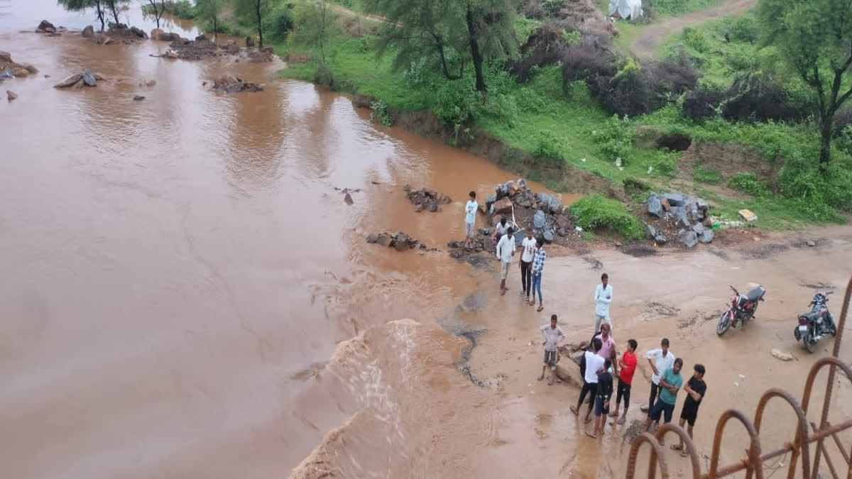 Heavy monsoon rain in Alwar