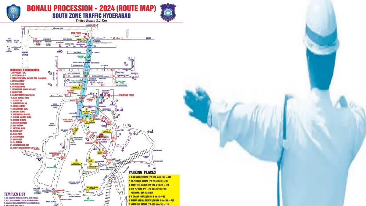 Hyderabad Traffic Restrictions For Bonalu Procession