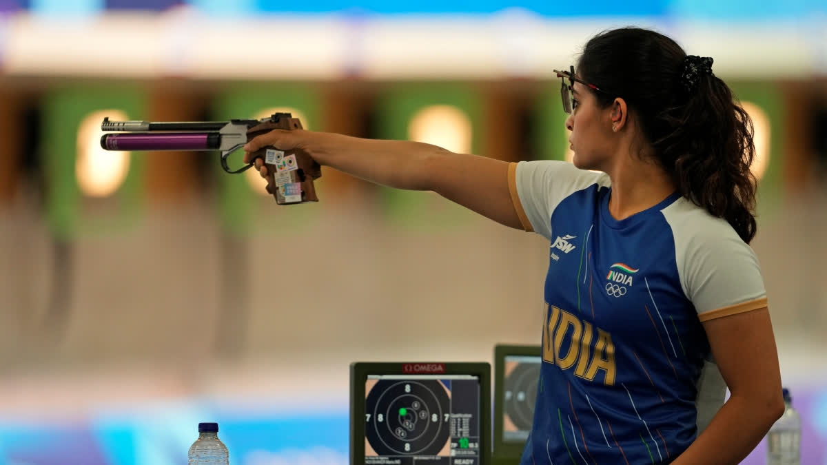 India's ace shooter Manu Bhaker has qualified for the 10m Air Pistol women's individual event finals of the ongoing Paris Olympics 2024 here on Saturday. She finished third place in the qualification event with XX points and 27 bullseyes.