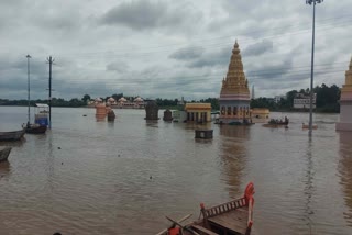 Many temples in Chandrabhaga desert in Pandharpur are surrounded by water watch video