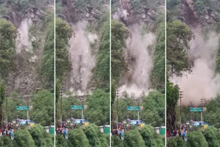 Landslide in Sonprayag of Rudraprayag district in Uttarakhand