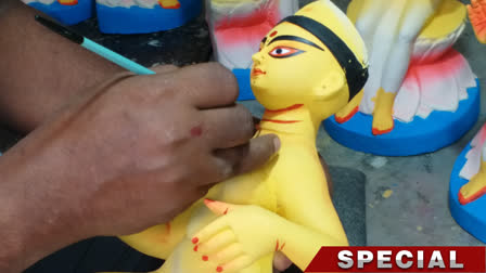 Lead mixed colour used to paint Pratima in Kumortuli